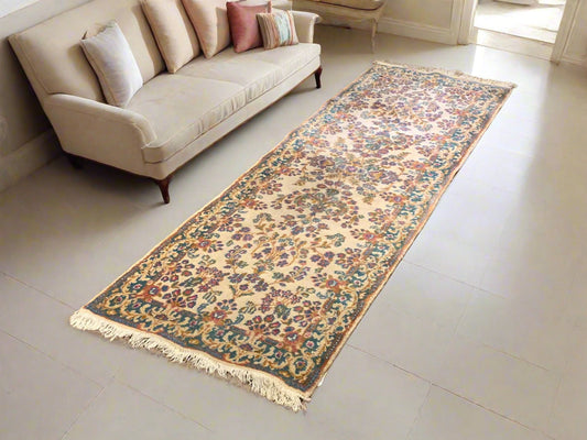 Crafters and Weavers Timeless Beauty, Woven by Hand. Antique Persian Kirman Rug, size 2' 5" x 7' 11" - Rugs