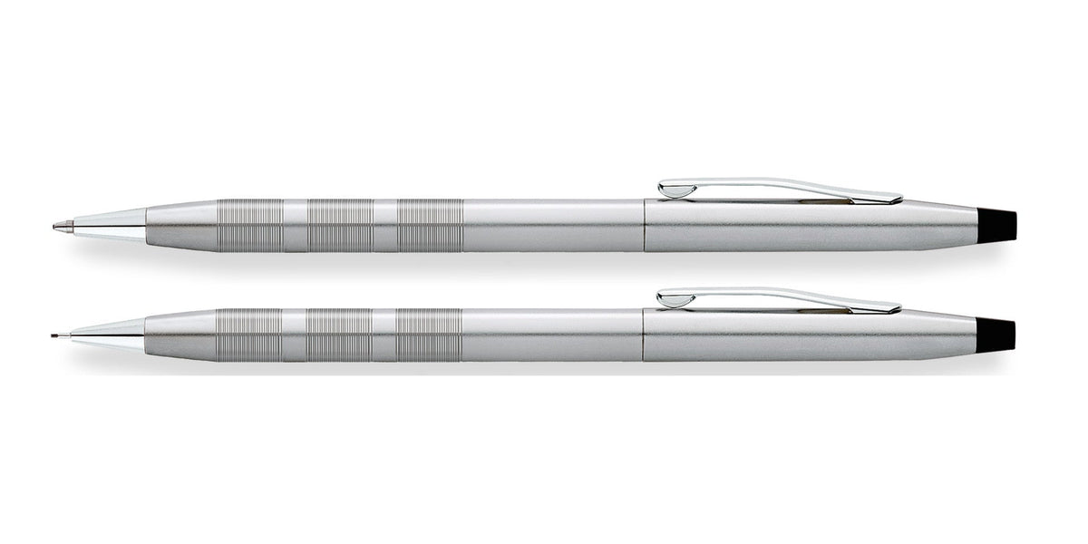 Classic Century® Satin Chrome Ballpoint Pen & 0.7MM Pencil Set