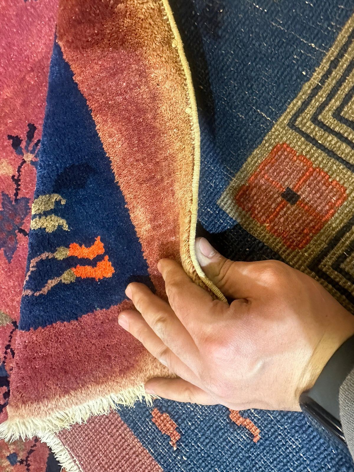 Rugistan Antique Nicholas Chinese Art Deco Rug - 8'2" X 9'9" - Area rug