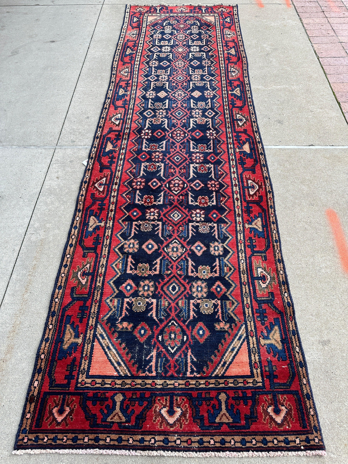 Rugistan Antique Vegetable Dye Malayer Persian Runner Rug 3x10’4”