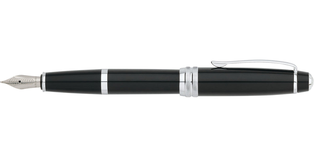 Bailey™ Black Lacquer Stainless Steel Medium Nib Fountain Pen