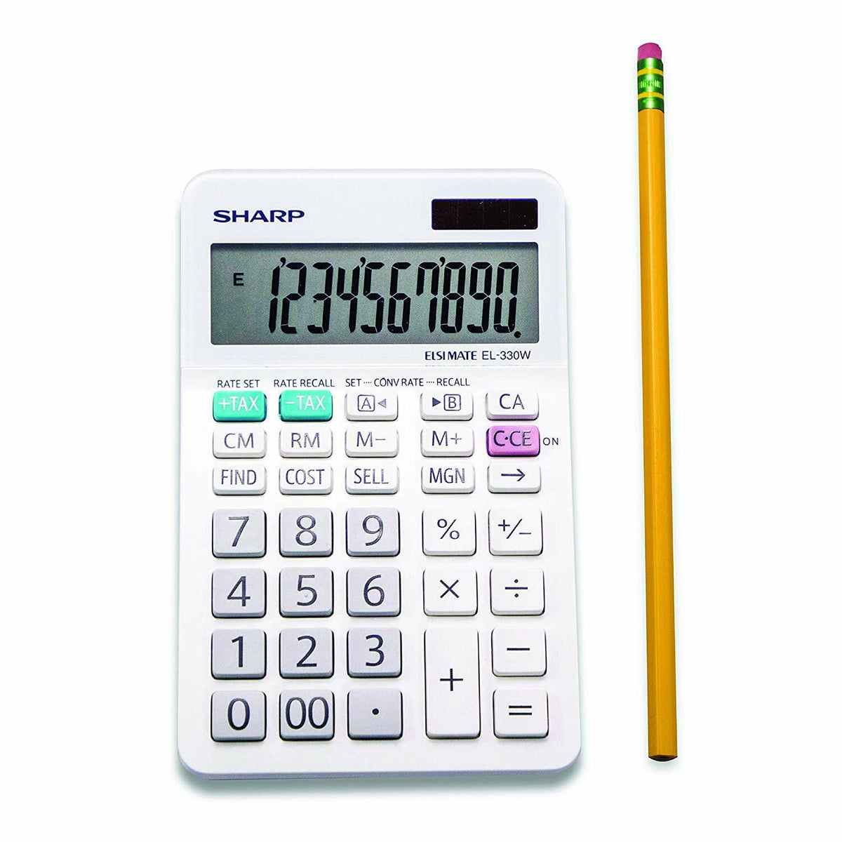 Sharp EL-330WB Calculator Dual Power Solar Battery 1 Pack New