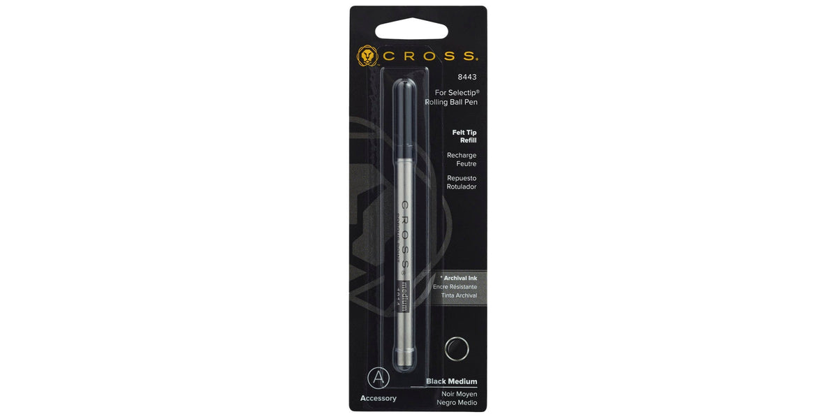 Porous-Point (Felt-Tip) Refill for Selectip® Pens - Black - Medium