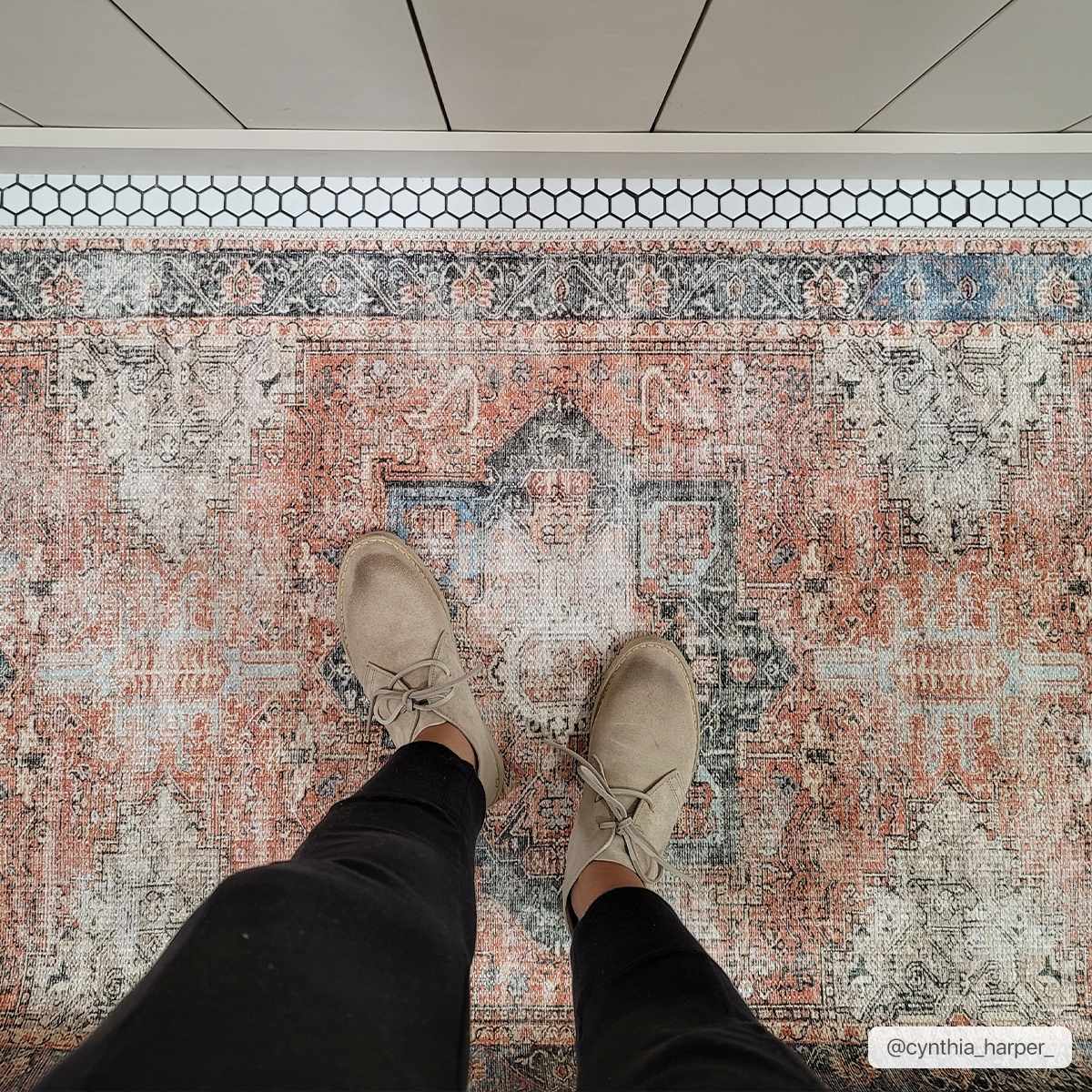 Boutique Rugs Rosman Distressed Washable Area Rug - Rugs