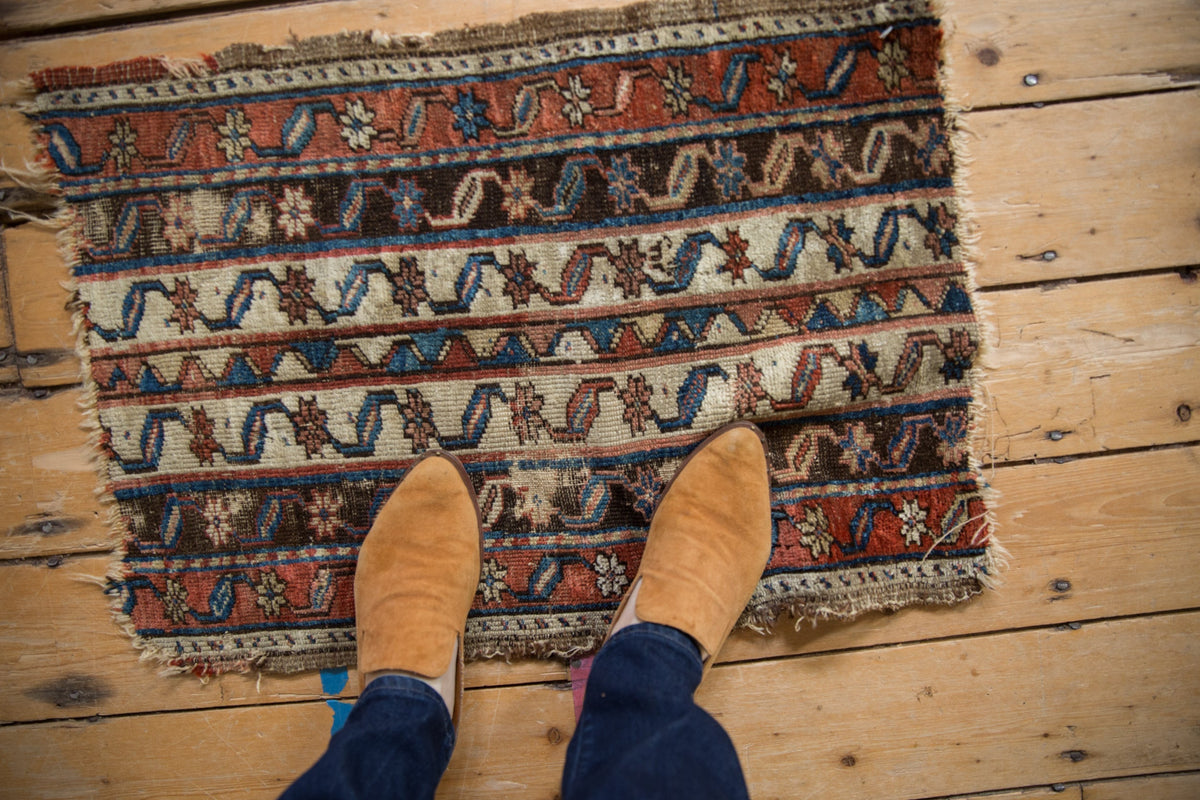 1.5x2.5 Antique Fragment Anatolian Rug Mat - Rugs - by Old New House® (image 2 of 7) | Heavy Bass & Prosody