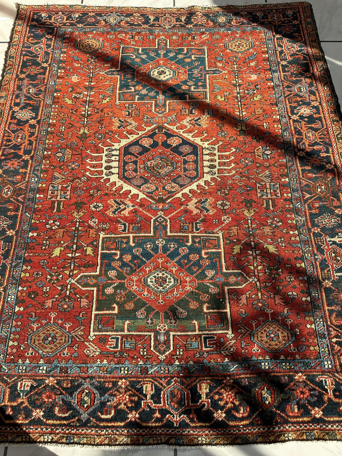 Rugistan Karaja Persian Antique Heriz Rug 4'9" x 6'