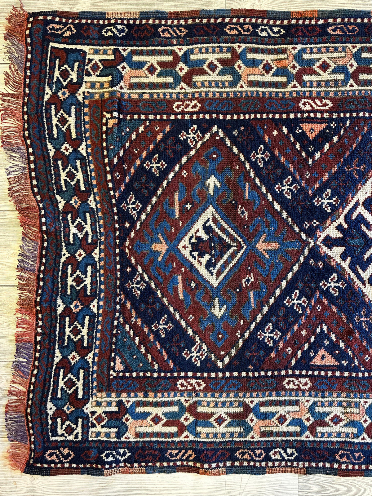 Rugistan 1920’s Antique Kurdish Rug 3’6” X 6’3” - Antique Rug