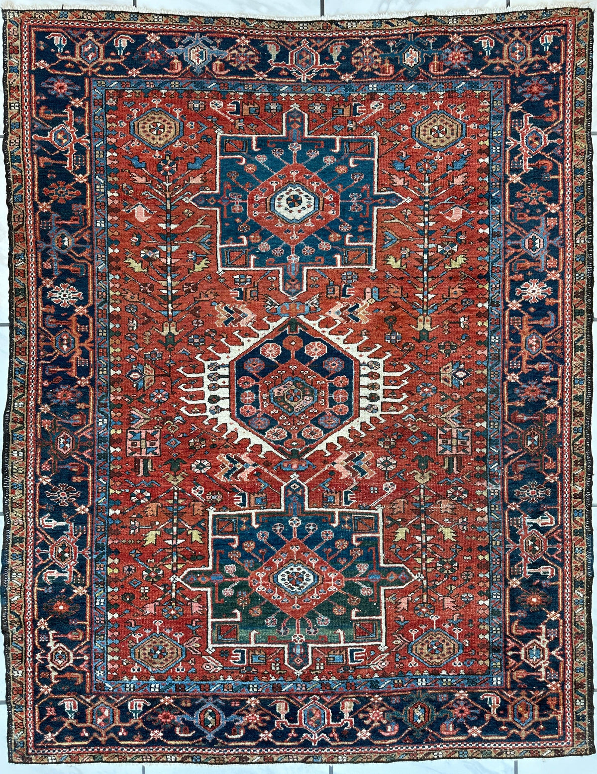 Rugistan Karaja Persian Antique Heriz Rug 4'9" x 6'
