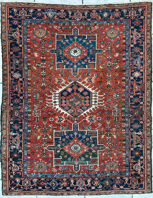 Rugistan Karaja Persian Antique Heriz Rug 4'9" x 6'