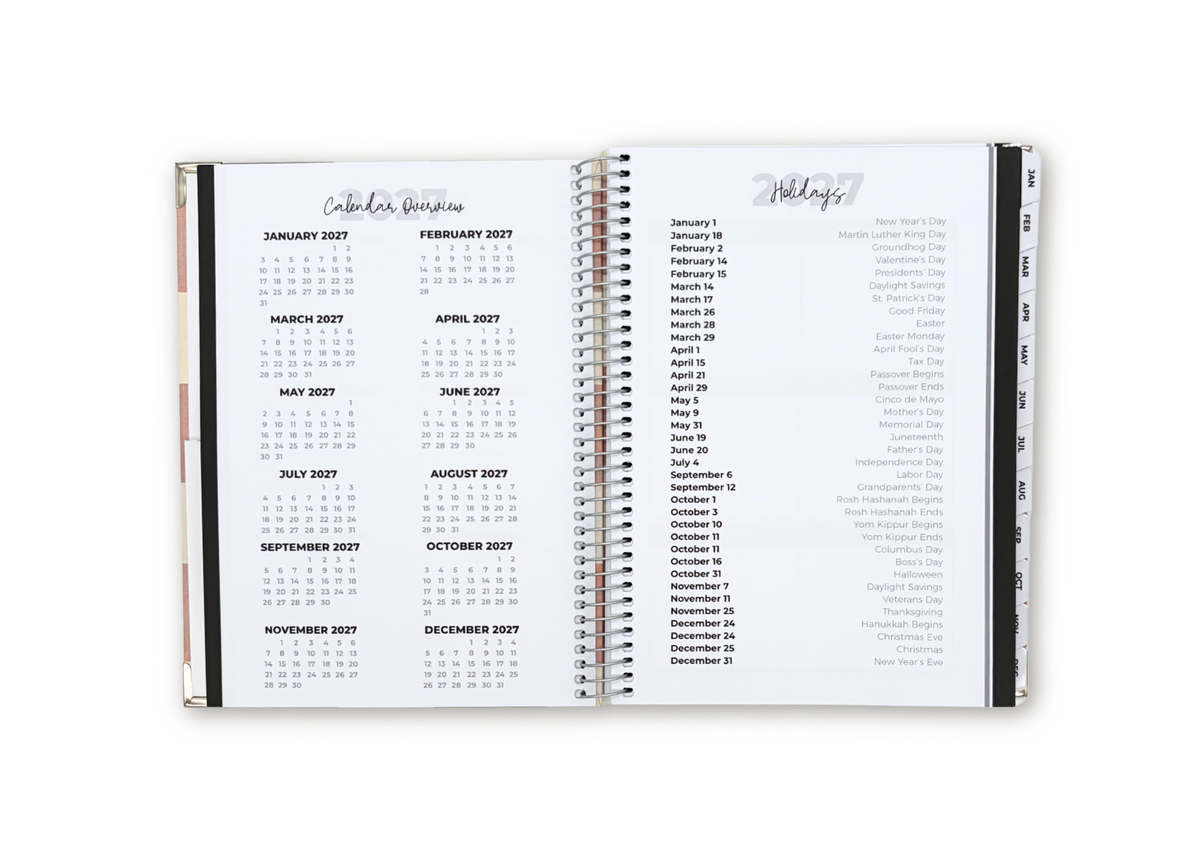 2027 Checkered Weekly Planner