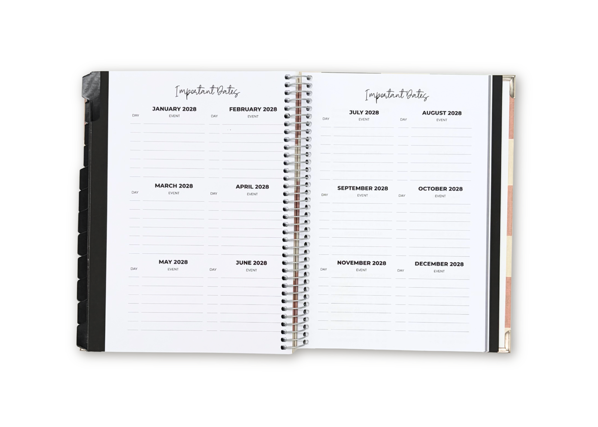 2027 Wildflower Weekly Planner