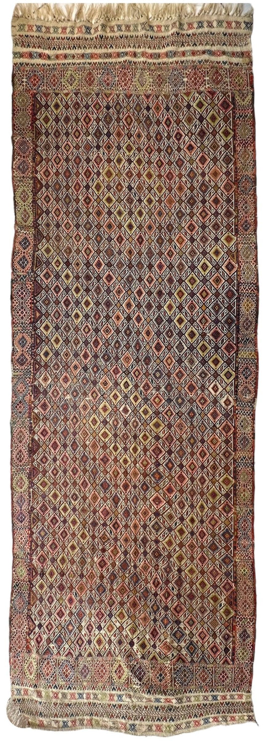 Rugistan Antique Turkish Jajim Wool Rug 5’6” x 14’5”