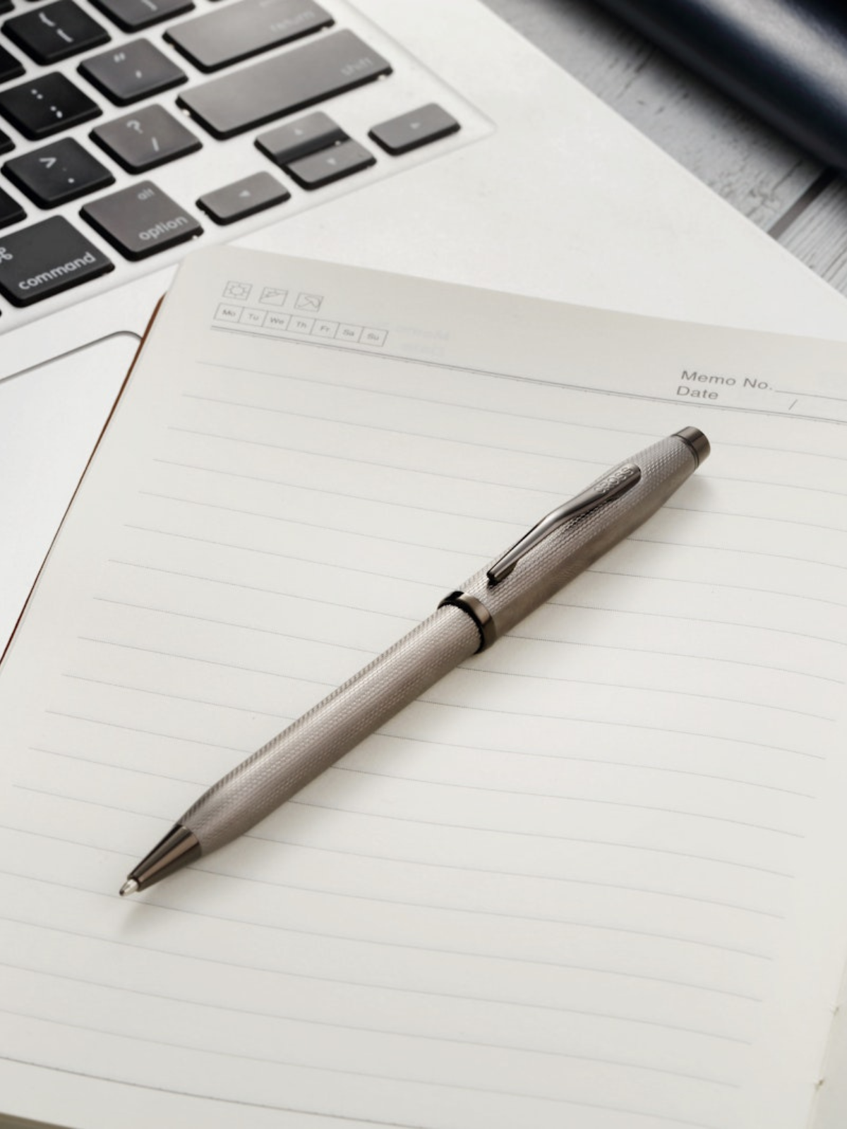 Century® II Polished Slate Gray Engraved Diamond Pattern Ballpoint Pen