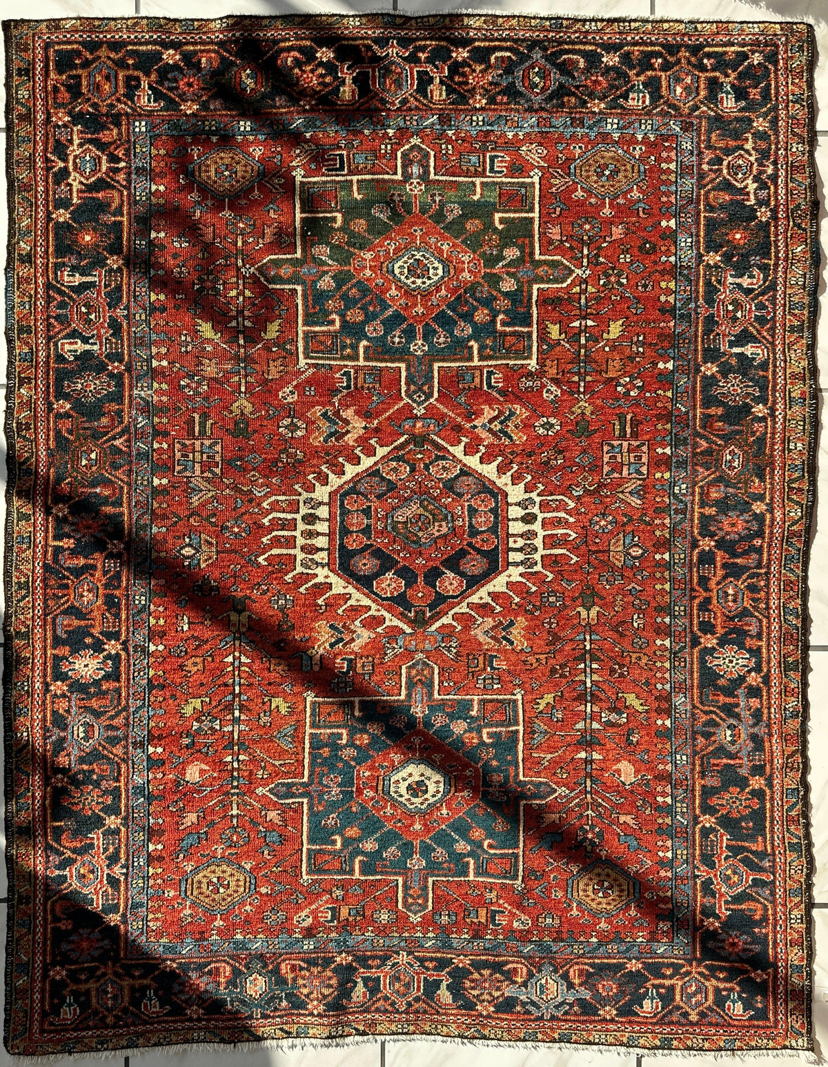 Rugistan Karaja Persian Antique Heriz Rug 4'9" x 6'