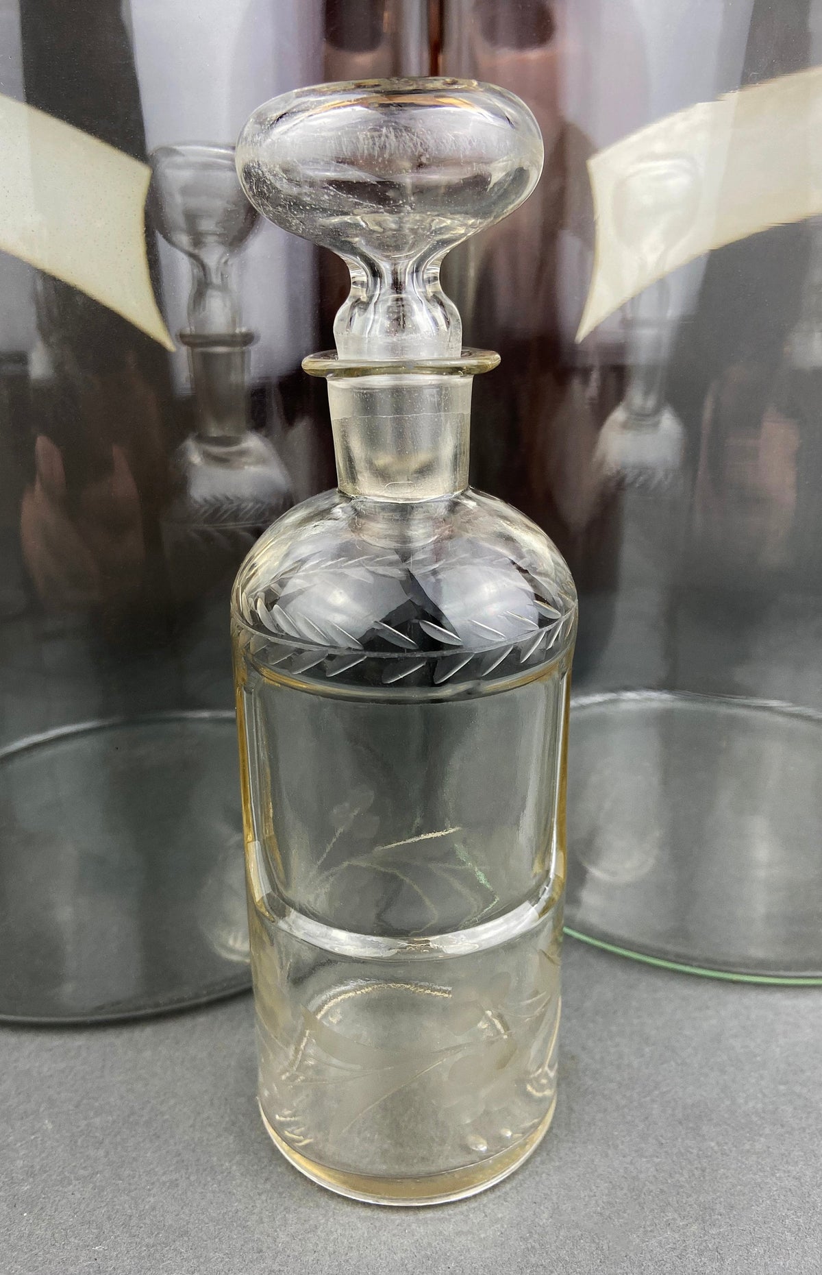 Antique Apothecary Perfume Bottles. Set of 2 Victorian Rose Water Bottles. (product 10485249638683 image 44047584592155)
