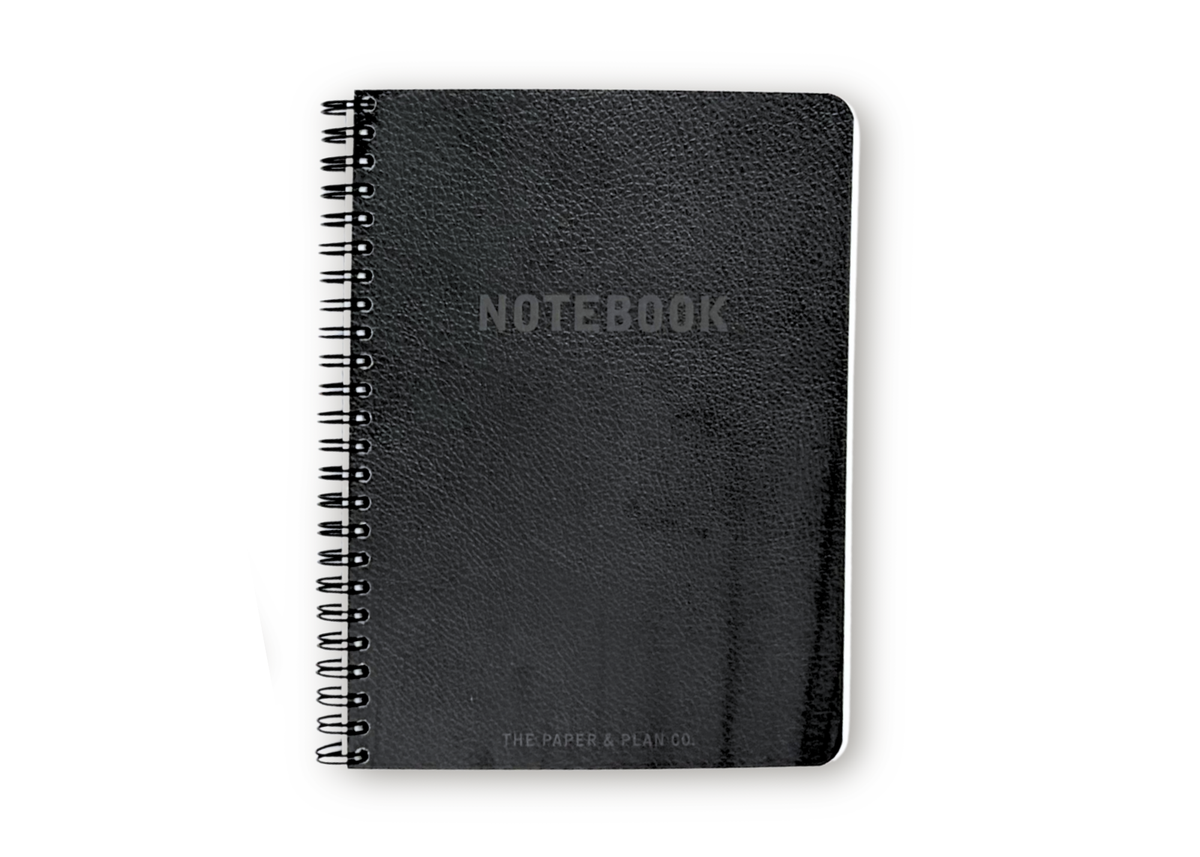 2027 Black Leather Look Weekly Planner Basic Bundle