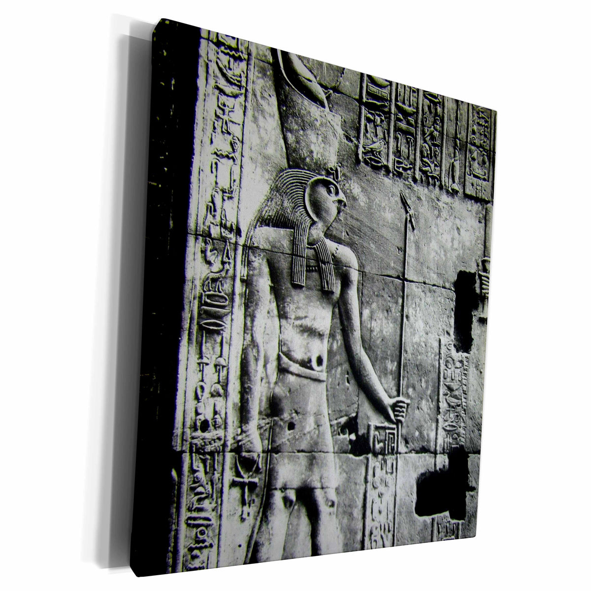 3dRose Scenes from the Past Magic Lantern Slides - Temple of Horus Relief Circa 1910 Vintage (product 10485247770907)