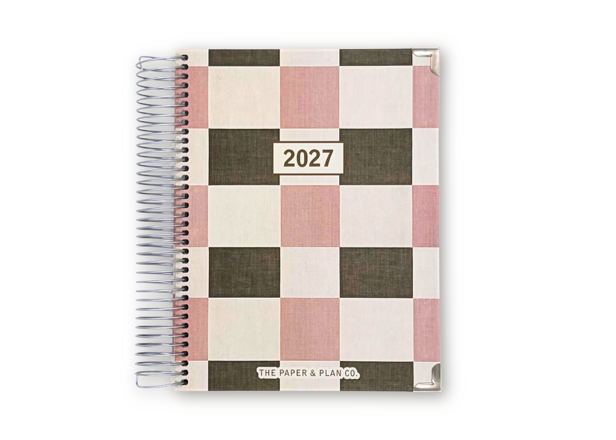 2027 Checkered Daily Planner Premium Bundle