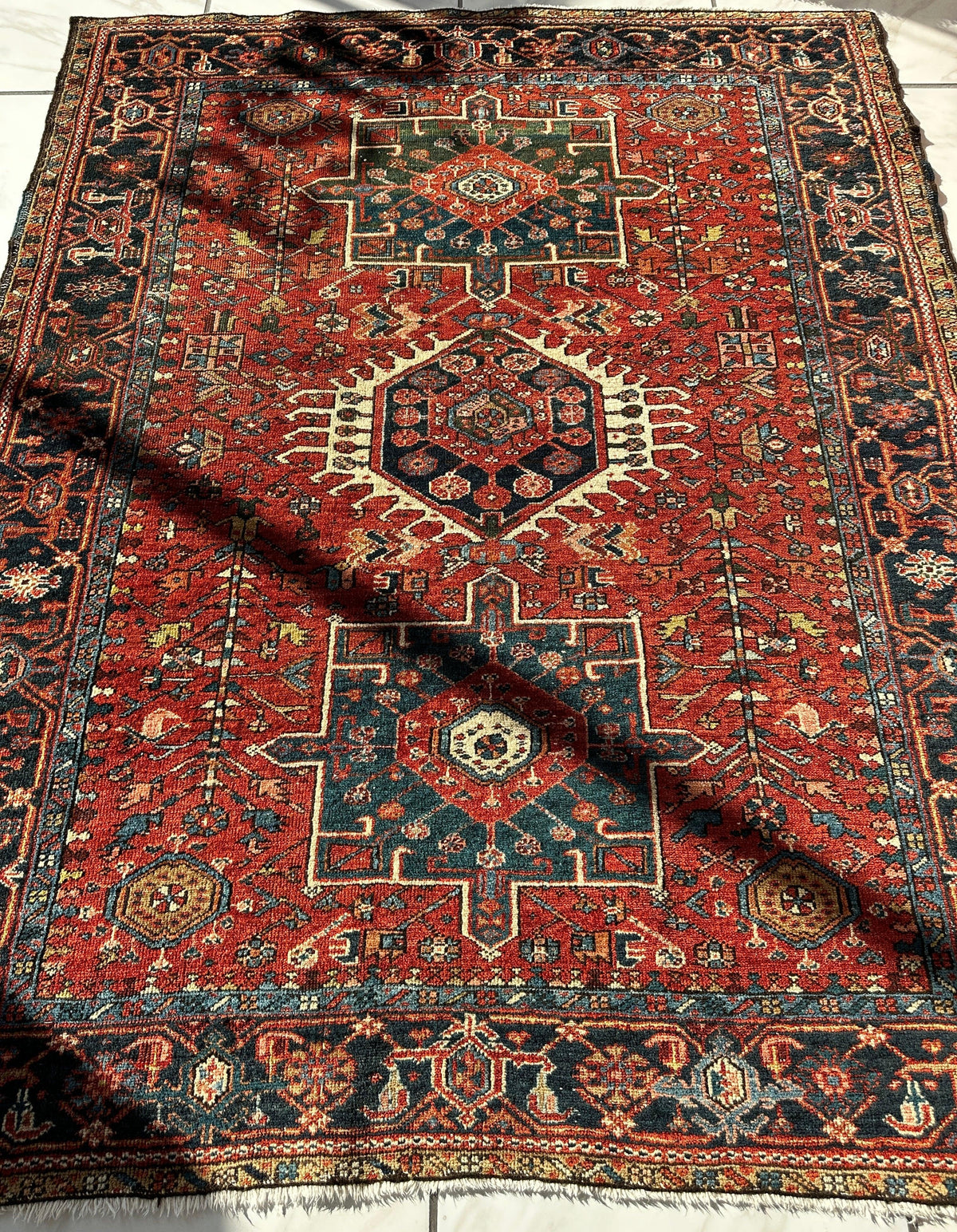 Rugistan Karaja Persian Antique Heriz Rug 4'9" x 6'