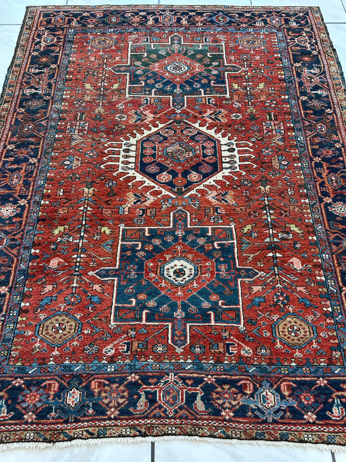 Rugistan Karaja Persian Antique Heriz Rug 4'9" x 6'