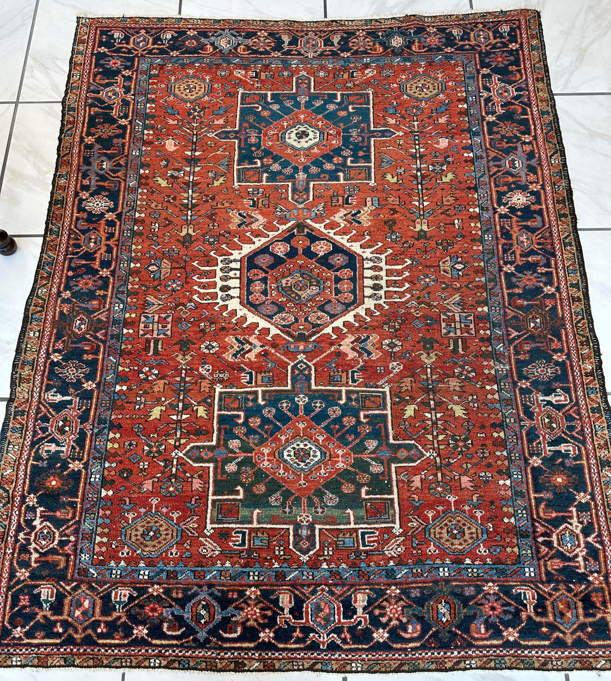 Rugistan Karaja Persian Antique Heriz Rug 4'9" x 6'