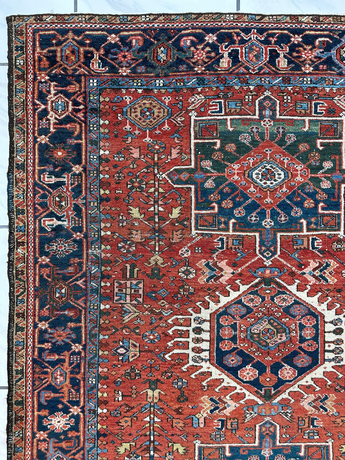 Rugistan Karaja Persian Antique Heriz Rug 4'9" x 6'