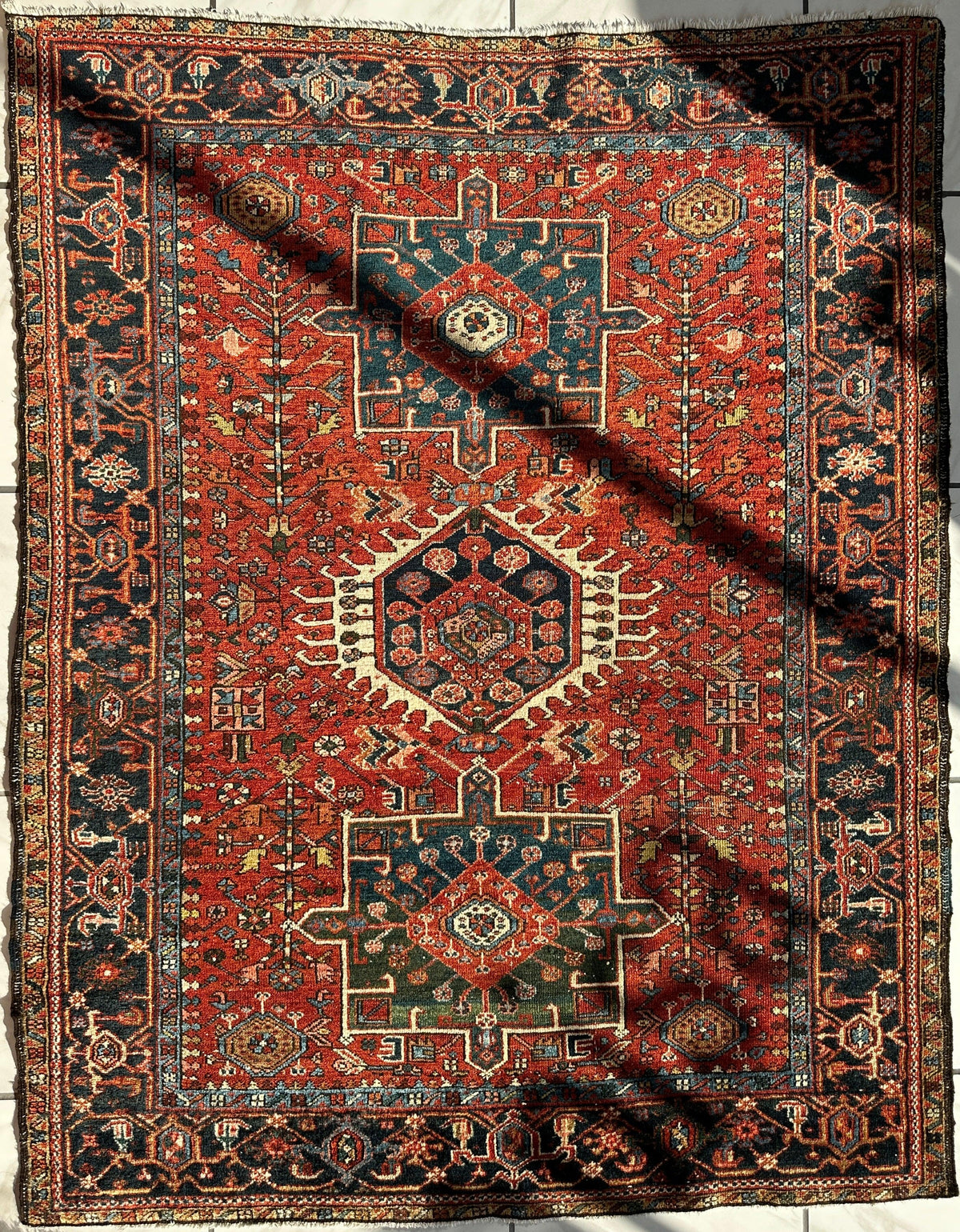Rugistan Karaja Persian Antique Heriz Rug 4'9" x 6'