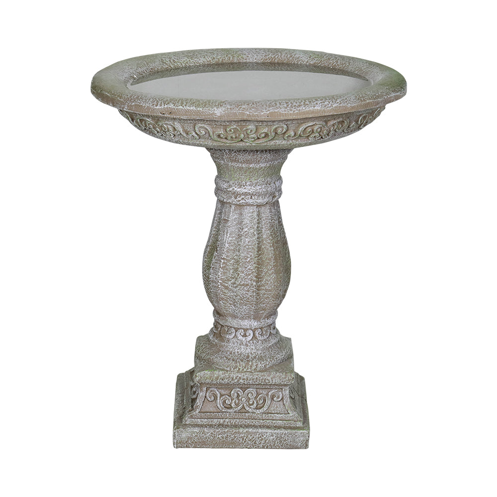 Concrete Antique Bird Bath Ornate Pedestal 23 Inch - Bird Bath - by Water Fountain online (image 4 of 7) | Heavy Bass &