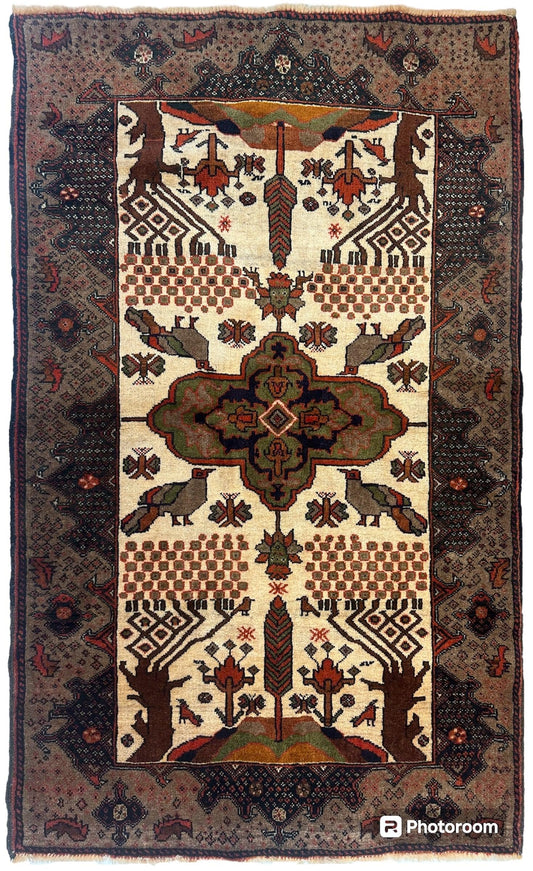 Rugistan Antique Persian Baloch, Baluch Rug 2’10 x 4’8”
