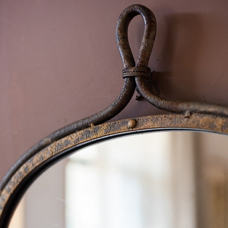 Antique Style Dark Iron Mirror - by RusticReach (image 4 of 10) | Heavy Bass & Prosody