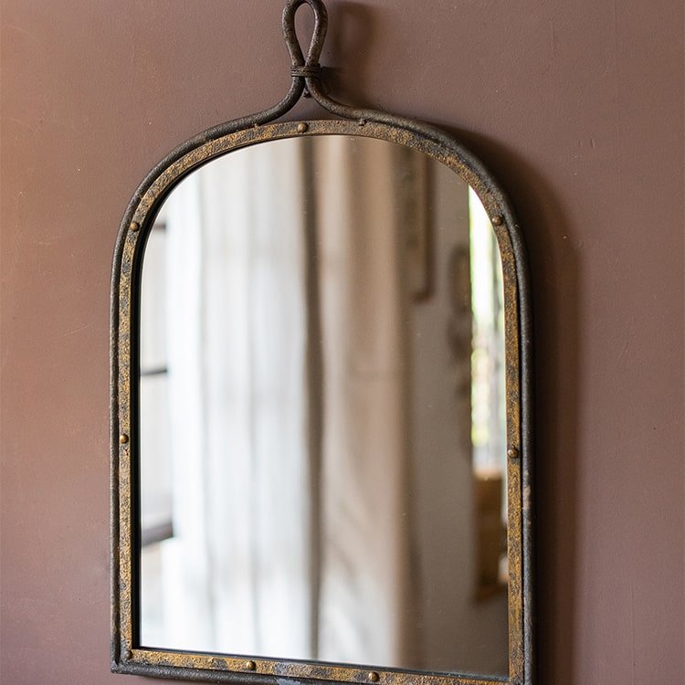 Antique Style Dark Iron Mirror - by RusticReach (image 5 of 10) | Heavy Bass & Prosody