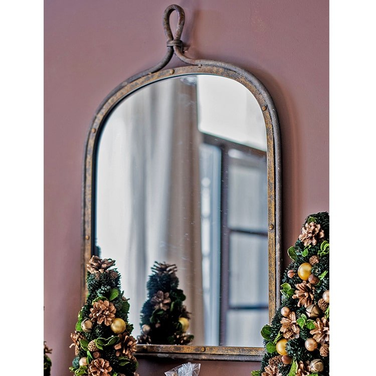Antique Style Dark Iron Mirror - by RusticReach (image 7 of 10) | Heavy Bass & Prosody