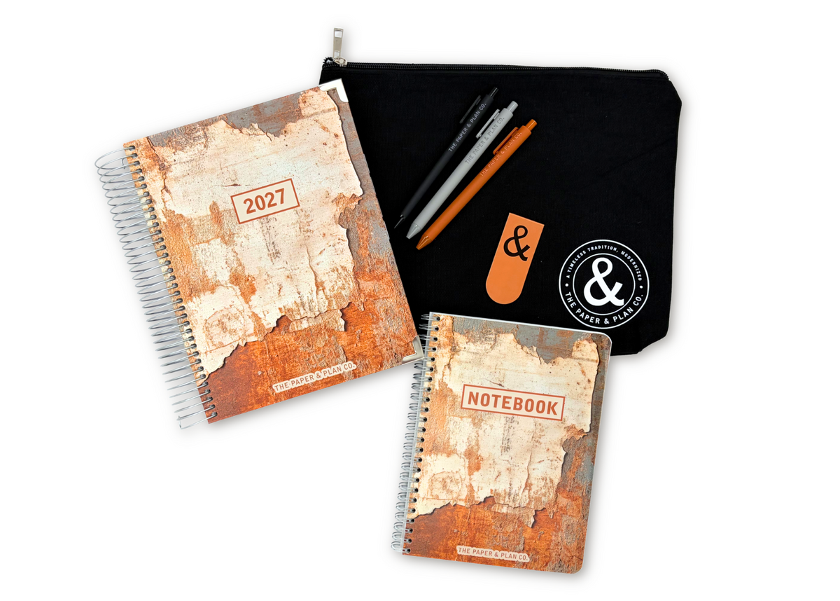 The Paper & Plan Co 2027 Metal Flake Daily Planner Premium Bundle - by The Paper & Plan Co (image 1 of 13) | Heavy Bass &