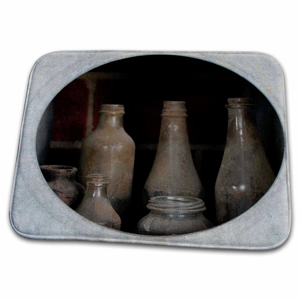 3dRose Vintage Bottles Photographed at an Antique Store - Dish Drying Mats (ddm-283659) - Dish (product 10485247639835)