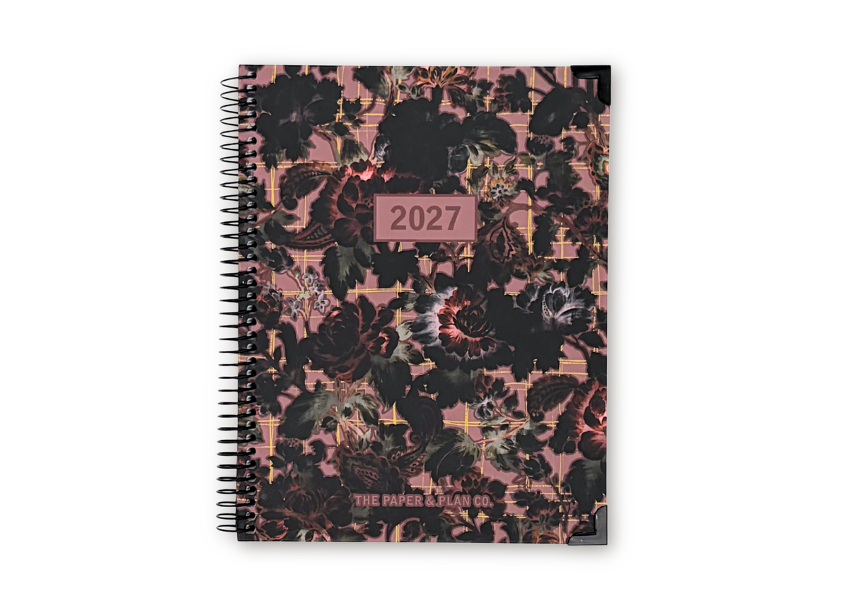 2027 Velvet Floral Weekly Planner Premium Bundle