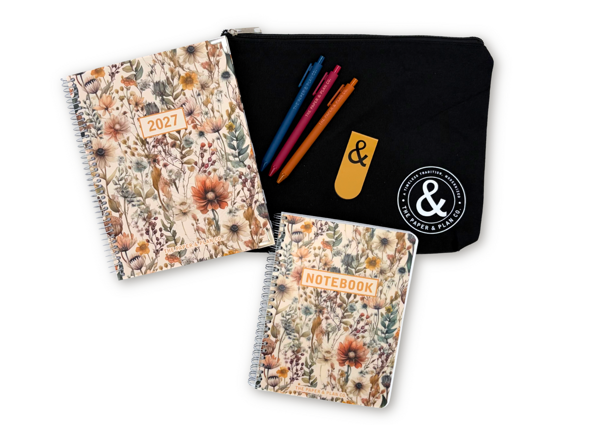The Paper & Plan Co 2027 Wildflower Weekly Planner Premium Bundle - by The Paper & Plan Co (image 1 of 13) | Heavy Bass &