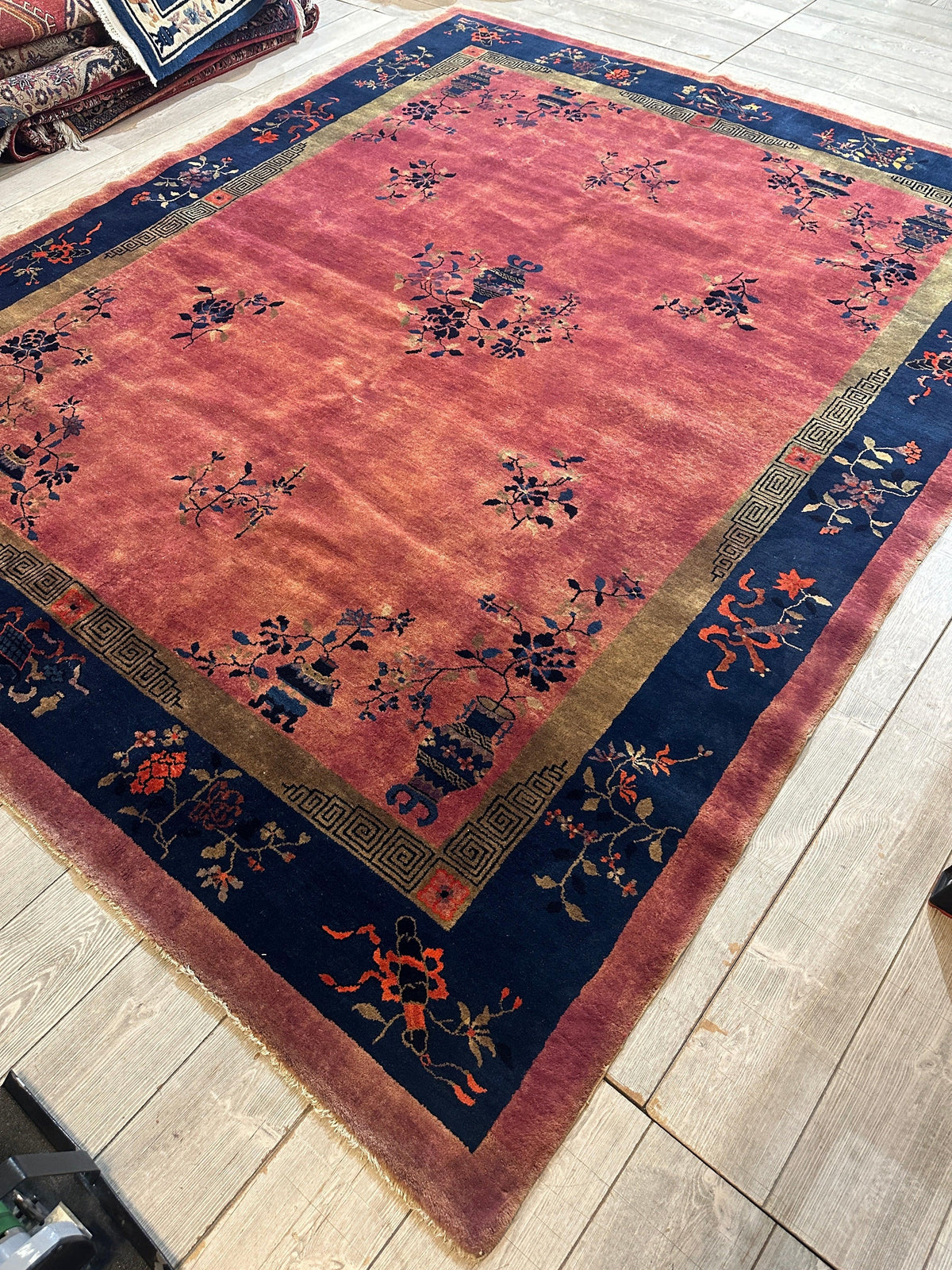 Rugistan Antique Nicholas Chinese Art Deco Rug - 8'2" X 9'9" - Area rug