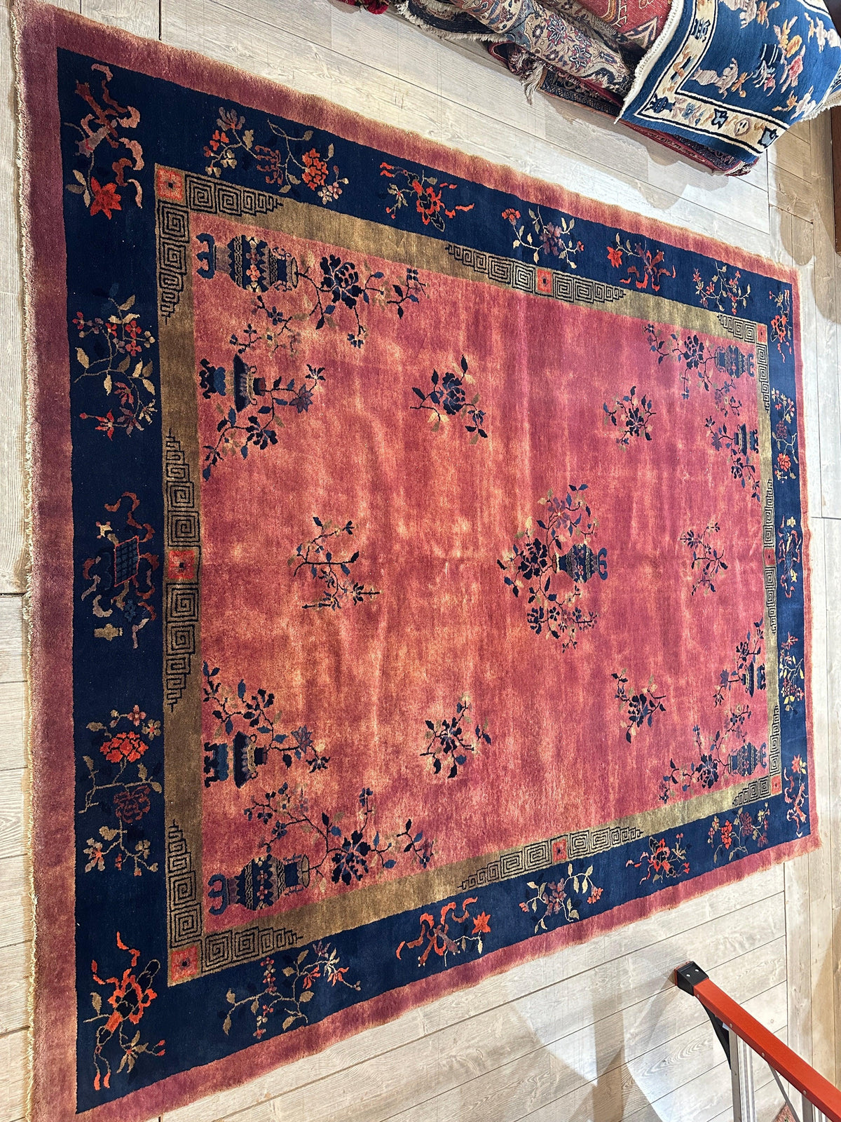 Rugistan Antique Nicholas Chinese Art Deco Rug - 8'2" X 9'9" - Area rug