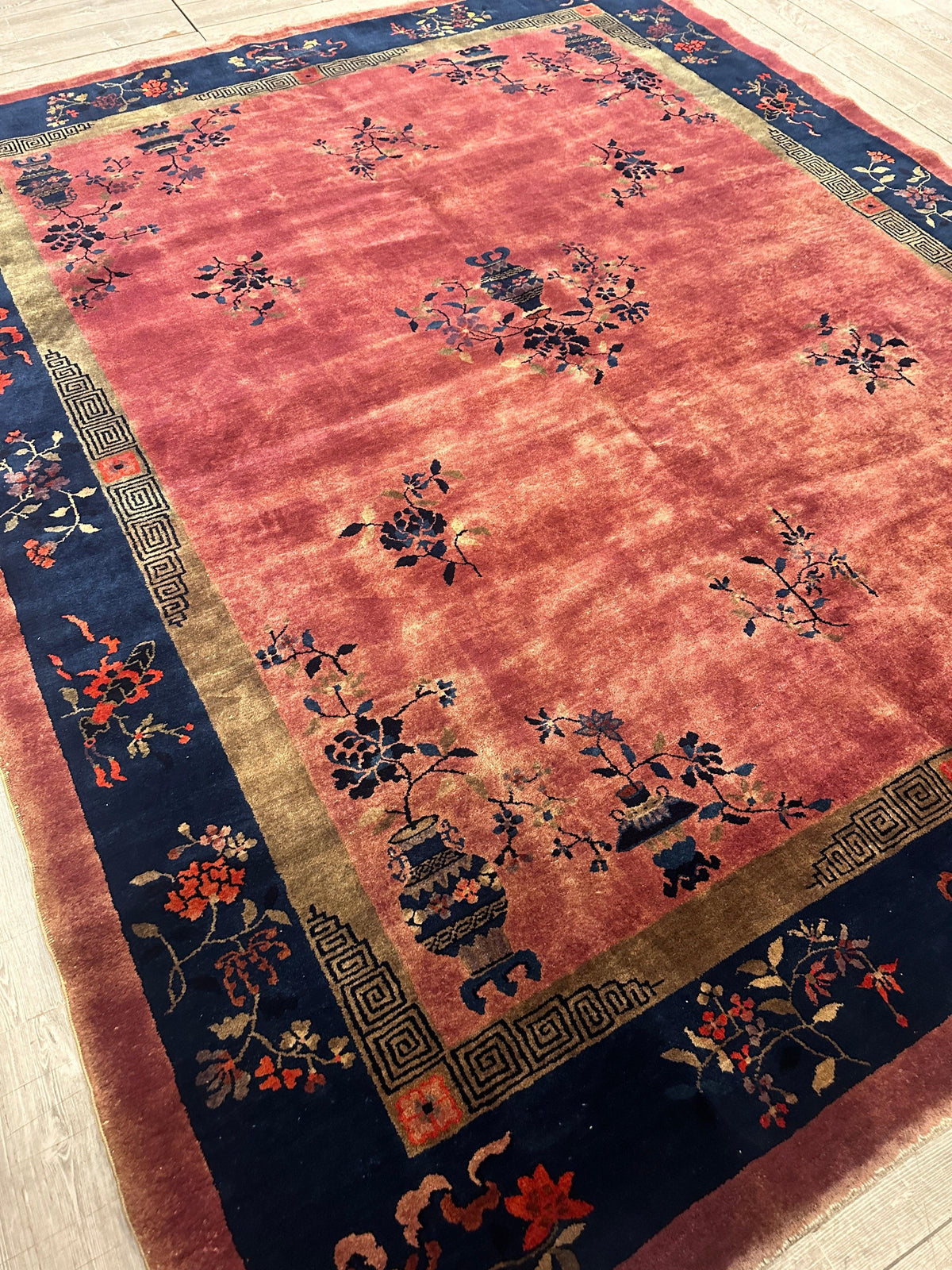 Rugistan Antique Nicholas Chinese Art Deco Rug - 8'2" X 9'9" - Area rug