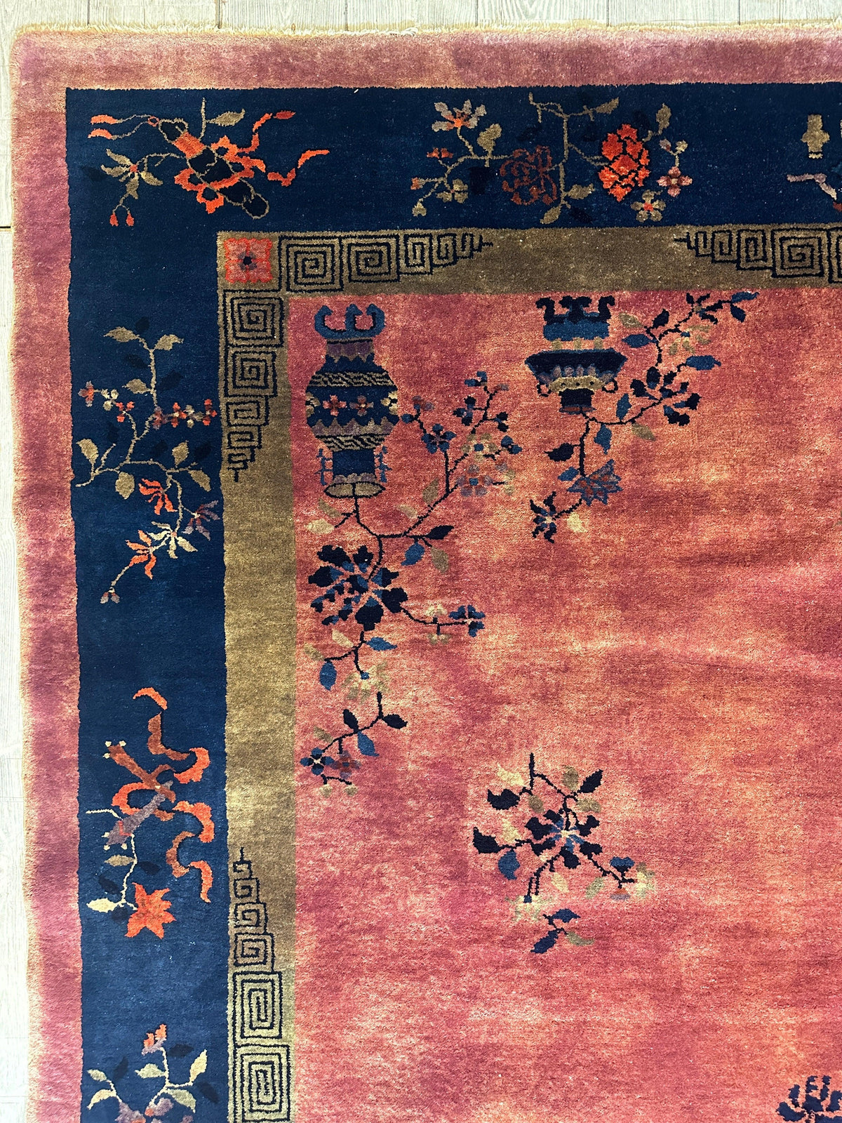Rugistan Antique Nicholas Chinese Art Deco Rug - 8'2" X 9'9" - Area rug