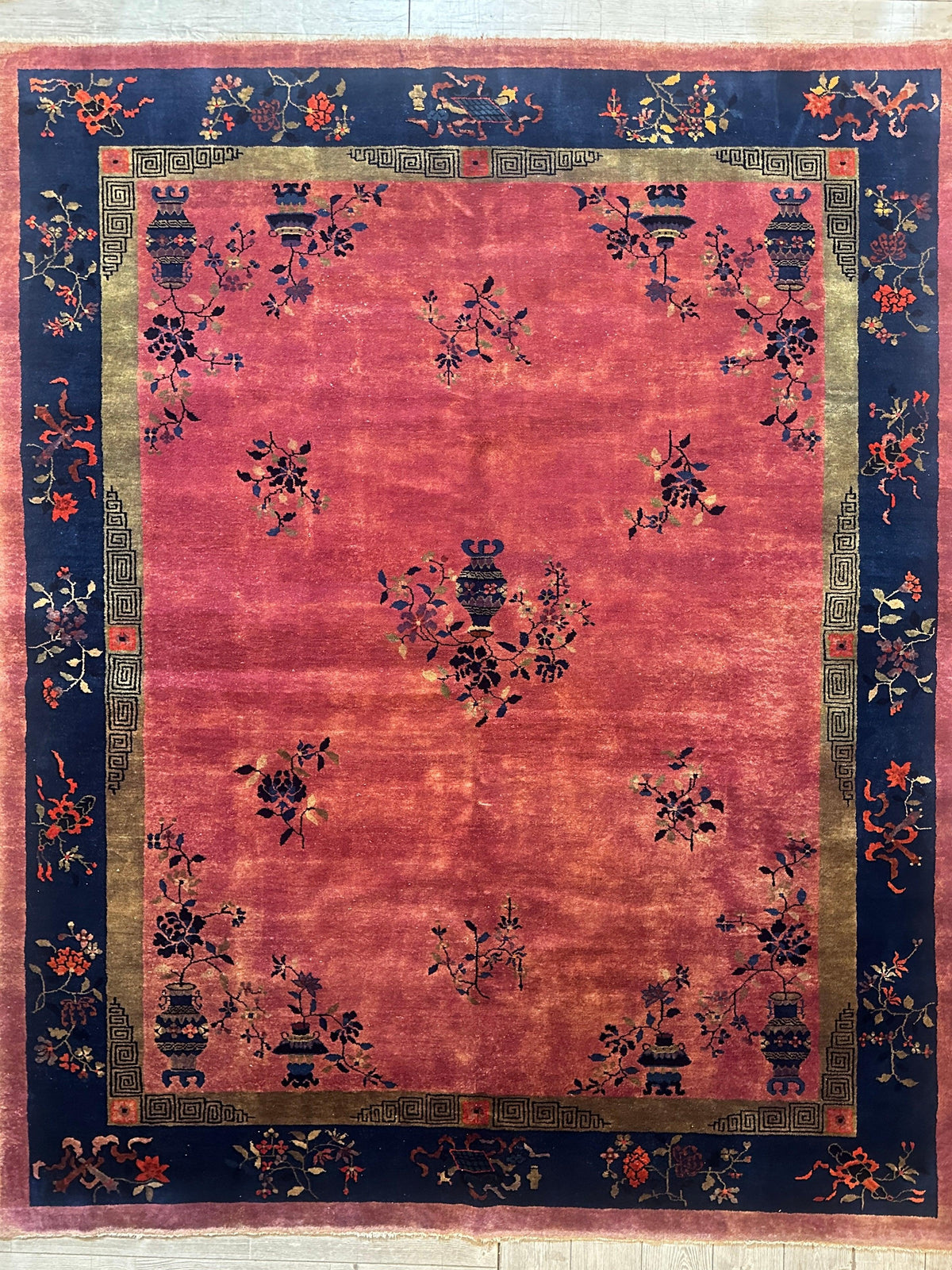 Rugistan Antique Nicholas Chinese Art Deco Rug - 8'2" X 9'9" - Area rug