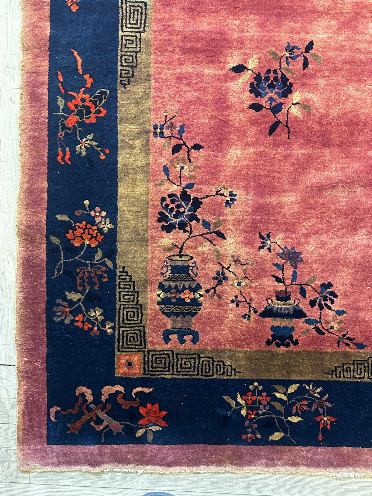 Rugistan Antique Nicholas Chinese Art Deco Rug - 8'2" X 9'9" - Area rug