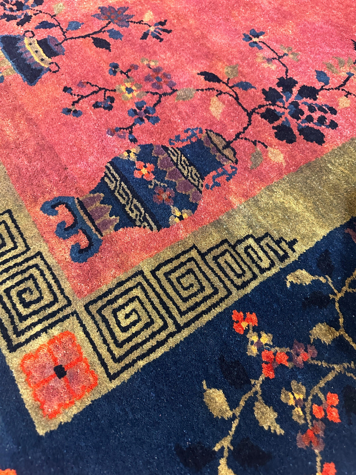 Rugistan Antique Nicholas Chinese Art Deco Rug - 8'2" X 9'9" - Area rug
