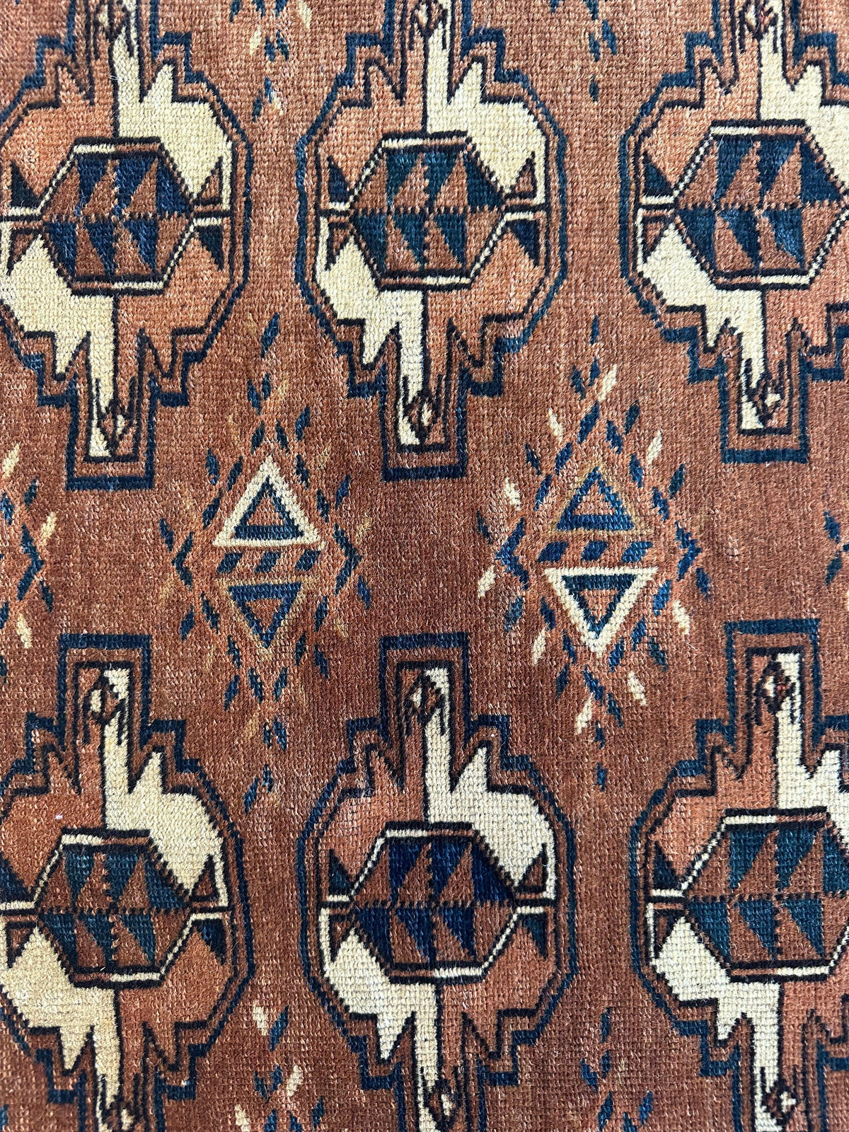 Rugistan Antique Tekke Yomud Yomut Saryk Chuval Rug Bag Face, Turkmen Rug, Turkoman Rug 2’6”x3’9”