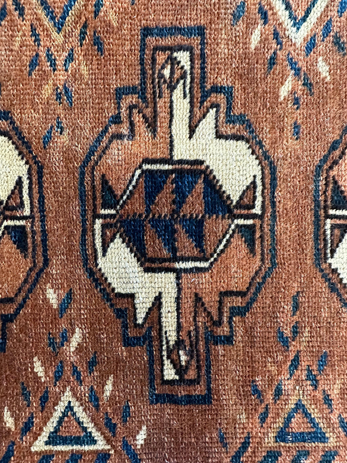 Rugistan Antique Tekke Yomud Yomut Saryk Chuval Rug Bag Face, Turkmen Rug, Turkoman Rug 2’6”x3’9”