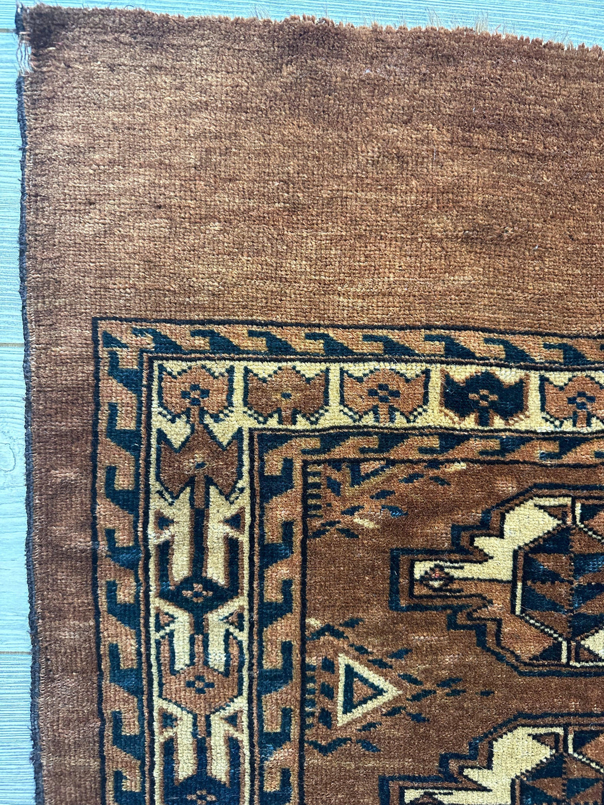 Rugistan Antique Tekke Yomud Yomut Saryk Chuval Rug Bag Face, Turkmen Rug, Turkoman Rug 2’6”x3’9”