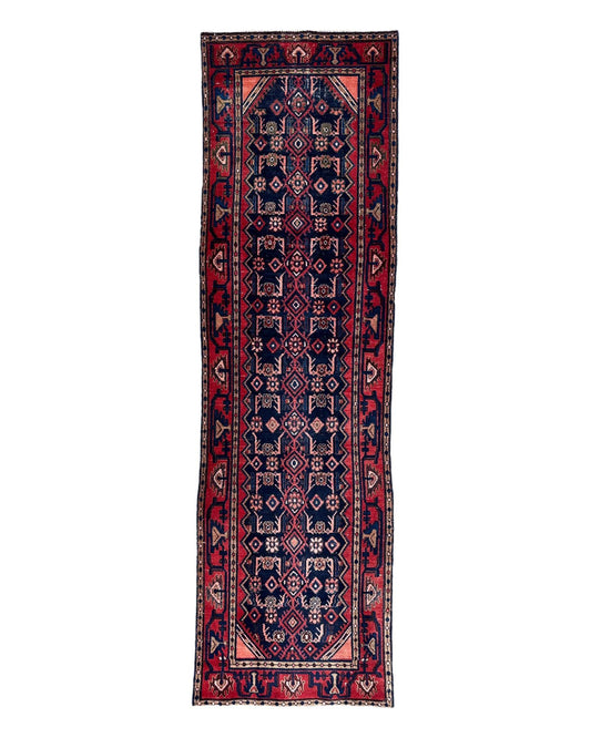 Rugistan Antique Vegetable Dye Malayer Persian Runner Rug 3x10’4”