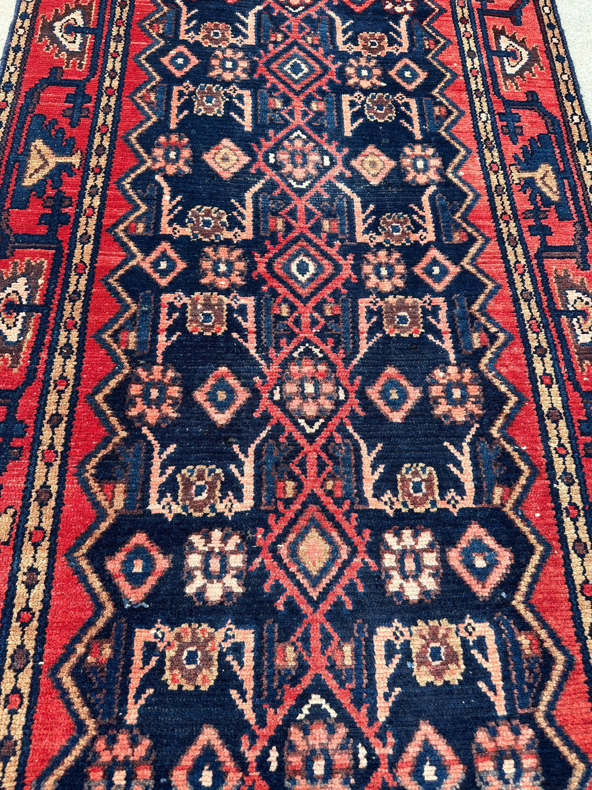 Rugistan Antique Vegetable Dye Malayer Persian Runner Rug 3x10’4”