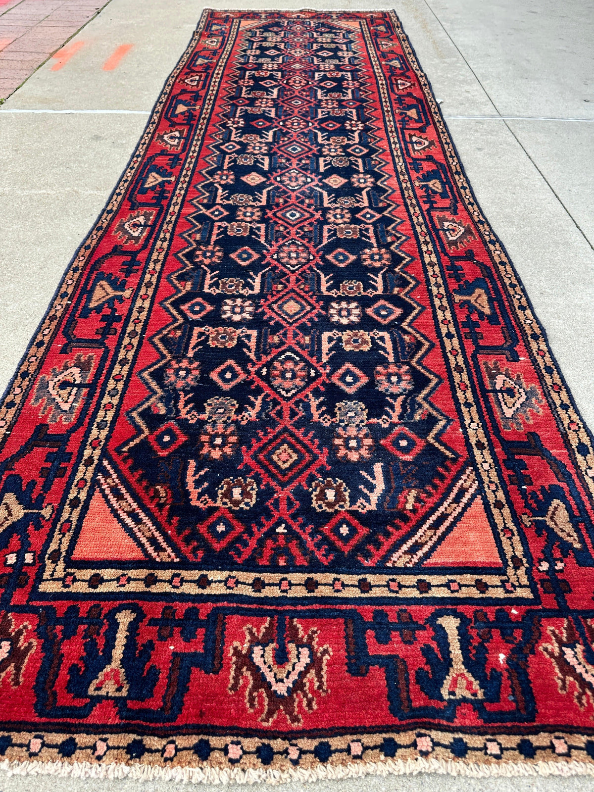 Rugistan Antique Vegetable Dye Malayer Persian Runner Rug 3x10’4”
