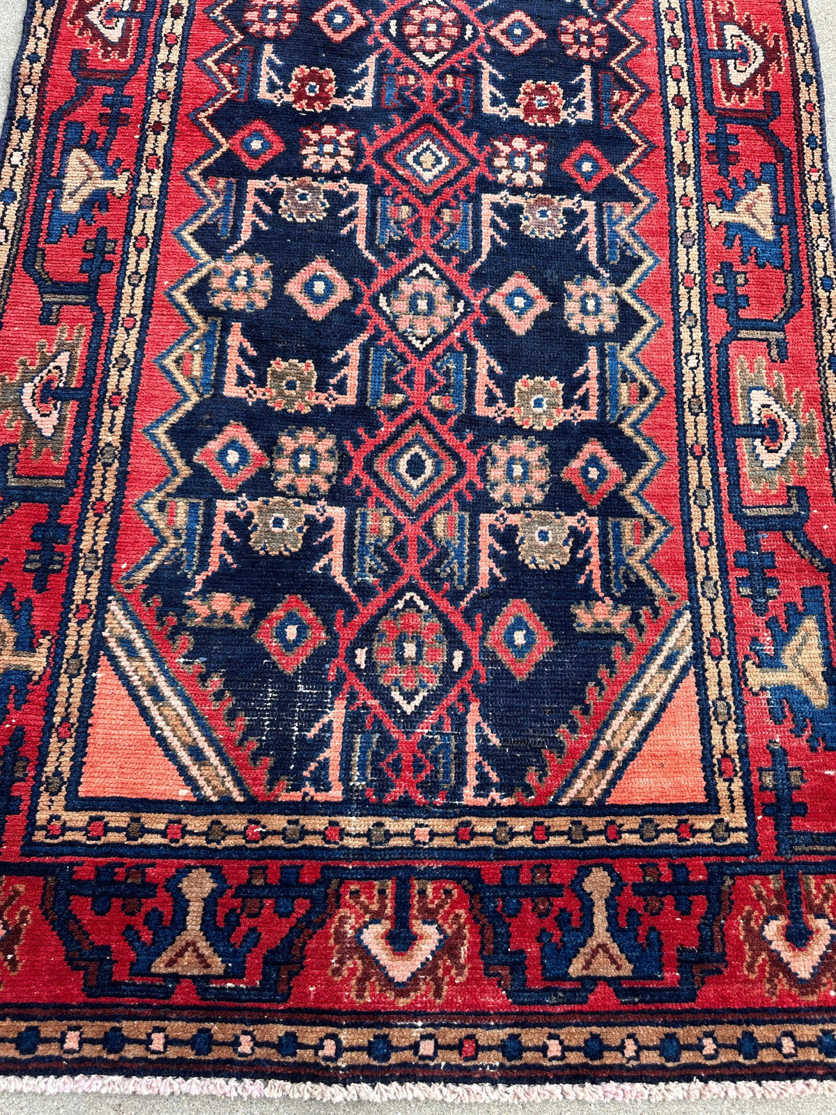 Rugistan Antique Vegetable Dye Malayer Persian Runner Rug 3x10’4”